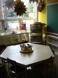 Our classroom Art Studio - the hub of our classroom.