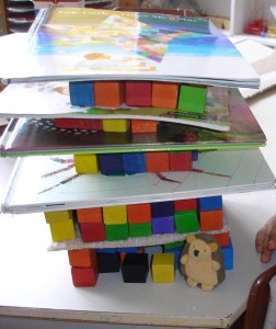 "I put the bed upstairs and a kitchen downstairs. There’s rain outside but it won’t get in the house. I made 5 floors on mine!"