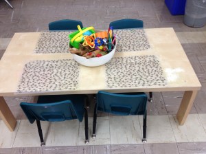 Playdough centre/multi-use table.